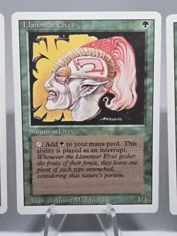 Magic The Gathering TCG Llanowar Elves x6 Revised Edition Vintage 1994 MTG WOTC - Image 5