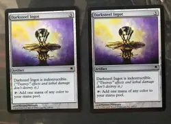 *** 2x FOIL DARKSTEEL INGOT - Darksteel *** LP & NM - DUTY FREE - Magic MtG - Image 1