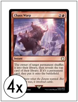 4x Chaos Warp, Fallout Commander, Magic the Gathering, MTG NM - Image 1