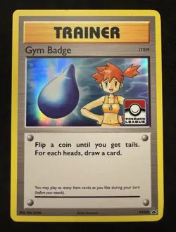 Pokemon Gym Badge (Misty) XY204 XY Promo Holo Trainer Item Card English LP+ - Image 1