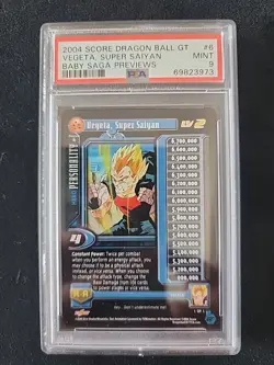 Vegeta, Super Saiyan Lvl 2 Preview 6 Dragon Ball Gt Score Card Limited - PSA 9 - Image 1