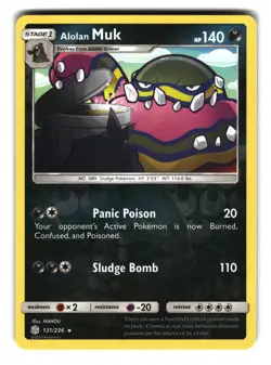 Alolan Muk 131/236 Non Holo Unified Minds Pokemon Card - Image 1