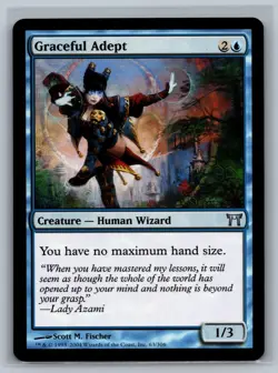 Magic MTG Champions of Kamigawa Graceful Adept #63/306 TCG CCG - Image 1
