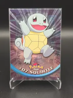 Pokemon Card - Topps Black Logo TV Animation Edition Squirtle #07 Foil Rays - Image 1