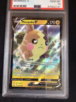 Pokemon Cards: Sword & Shield Ultra Rare: Morpeko V 79/202: PSA 10 - Image 2