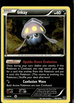 Pokemon Inkay 74/146 XY Base Set Non Holo Uncommon 2 Card Lot LP - Image 1