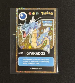RARE FULL ART POKEMON POKEDEX GOLD CARD #130 GYARADOS LOW POP 🏆 - Image 1