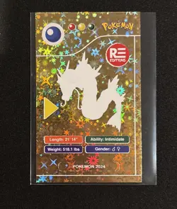 RARE FULL ART POKEMON POKEDEX GOLD CARD #130 GYARADOS LOW POP 🏆 - Image 2