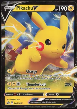 Pikachu V - Promo SWSH: Sword & Shield Promo Cards SWSH061 NM EN - Image 1