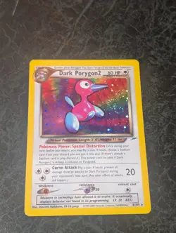 Pokemon TCG Dark Porygon2 SWIRL Neo Destiny Holo Card 8/105 Unlimited Rare - Image 1