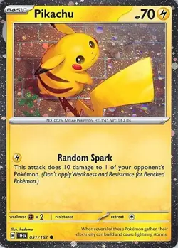 Pikachu 051/162 Cosmos Holo Promo Temporal Forces Pokemon Card NM - Image 1