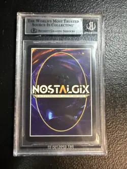 Nostalgix TXG Golden Lucky Frog Day Zero Sample Holographic Card Beckett 8.5 - Image 2