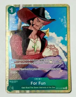 For Fun Mihawk Premium Card Collection Best Selection Vol. 6 OP14-037 One Piece - Image 1
