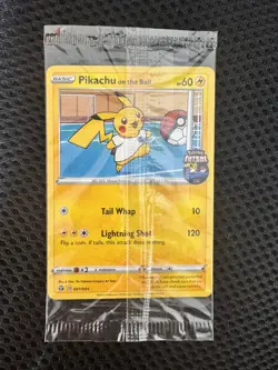 3 CARD BUNDLE Pikachu On the Ball (sealed) / Eevee on the ball / Cynthia Trainer - Image 1