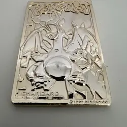 VTG 1999 Pokemon Charizard 23K Gold Plated Burger King Trading Card Nintendo - Image 2