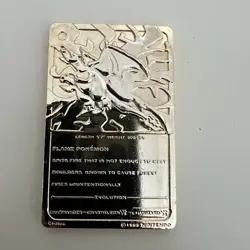 VTG 1999 Pokemon Charizard 23K Gold Plated Burger King Trading Card Nintendo - Image 3