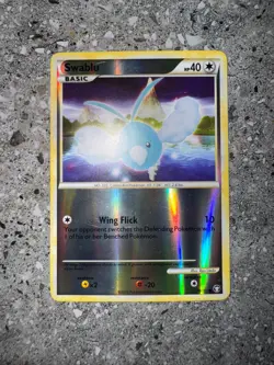 Pokemon TCG Cards Swablu 78/102 HGSS Triumphant Reverse Holo - Image 3