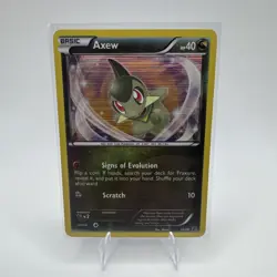 Pokemon Card Axew 12/20 Holo Rare Black White Dragon Vault Singles LP Vintage - Image 1
