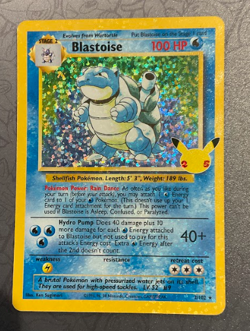 Blastoise 2/102 Celebrations: Classic Collection Pokemon Card Holo LP - Image 1
