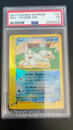 PSA 5 Seel REVERSE HOLO 95 2003 Skyridge E-Reader WOTC Pokemon Card - Image 1