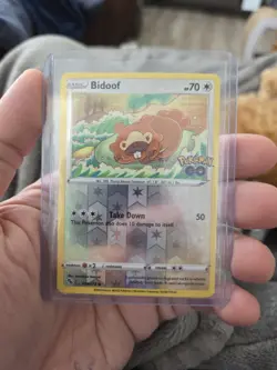 Pokemon Card GO Bidoof 059/078 Reverse Holo Peelable Ditto NM - Image 1