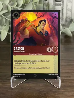 Gaston - Arrogant Hunter 24 Disney Lorcana Promo Cards Lorcana Cold Foil NM - Image 1