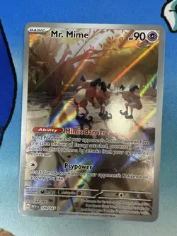 Mr. Mime 179/165 151 Scarlett Violet IR Holo 2023 Pokemon Card - Image 1