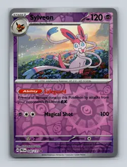 Sylveon 040 2025 Pokemon Prismatic Evolutions Reverse Holo Rare Card NM+ (b) - Image 1