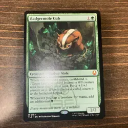 Magic: The Gathering Badgermole Cub Creature Card Avatar: The Last Airbender - Image 1
