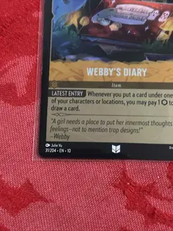 FOIL Lorcana Whispers in the Well - Webby's Diary - 31/204 FOIL - Image 4