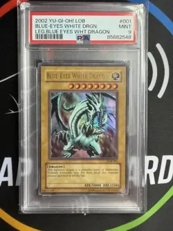 2002 Yu-Gi-Oh! Lob-Legend of Blue Eyes White Dragon. #001 PSA 9 - Image 1
