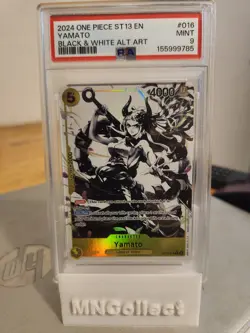 One Piece Card Game Yamato #ST13-016 Black & White Alt Art Holo Eng PSA 9 - Image 1