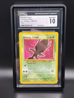 2002 SHINING CELEBI Pokemon Card #106 106/105 Neo Destiny Holo CGC 10 RARE! - Image 1