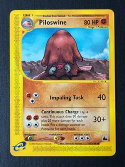 2003 Piloswine 43/144 Pokemon Card - Skyridge Set - Image 2