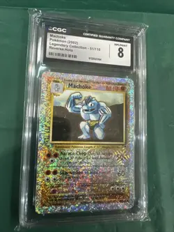 Machoke Legendary Collection 51/110 Reverse Holo Pokemon Card CGC 8 - Image 1