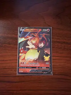 Lance's Charizard V SWSH133 Celebrations Promo Pokemon Card EX - Image 1