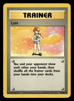 Lass 75/102 Rare Base Set Unlimited Pokemon Card - 8 - Image 2