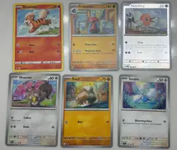 Pokemon TCG Pokemon 6 Card Lot sowsow illustration. - Image 1
