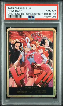 2025 ONE PIECE JAPANESE ONE PIECE HEROINES SPECIAL SET GOLD DON!! CARD PSA 10 - Image 1