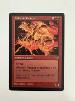 Volcanic Dragon MTG Magic the Gathering Card NM Near Mint MIR - Image 1