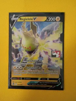 Regieleki V Pokemon Prize Pack Series 3 Promo Pokemon Card NM/LP Play Stamp - Image 2
