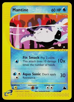 Pokemon Card - Mantine Skyridge 77/144 Common - Image 1