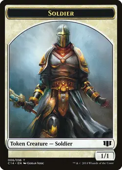 Soldier Token 10x - White - Josic Art - C14 Commander 2014 MTG Magic NM - Image 1