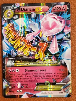 Mega M Diancie EX XY44 Holo Rare Pokemon TCG Card XY Black Star Promo LP Eng - Image 1
