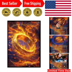 The Ring Art MTG Card Sleeves - 100 Pcs HD Clear & Matte Textured Design - Image 1