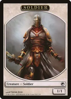 Soldier Token 10x - White - Josic Art - SOM Scars of Mirrodin MTG Magic NM - Image 1