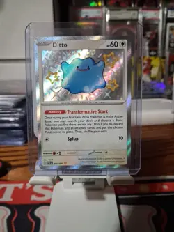 Pokemon TCG Ditto Baby Shiny Holo Rare Card 201/091 Sv: Paldean Fates NM - Image 1