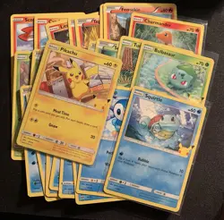 Full Set Pokemon Cards 25 McDonalds 2021 Non Holo Promo 25th Anniversary NM-Mint - Image 1