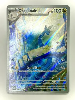 Pokemon 151 Dragonair English Illustration Card 181/165 Rare - Image 1