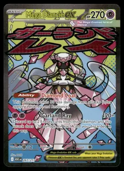 Pokemon Cards Mega Diancie ex 267/217 Holo Ascended Heroes Mega Attack Rare NM - Image 1